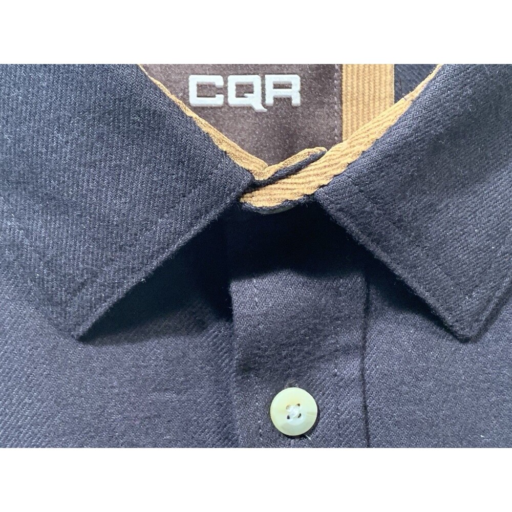 CQR Tactical Gear 100% Cotton Flannel XL BLACK Corduroy Flip Cuff Button Up NWT